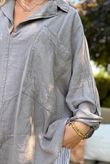 Sandbar Linen Blend Pop Over Shirt Mocha